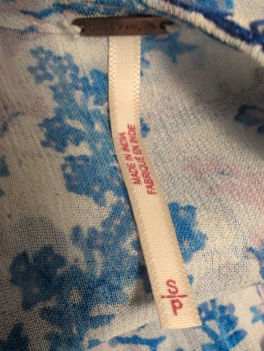 Call On me Embroidered Maxi Top Rare Blue - Picture 7 of 7